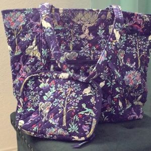 Vera Bradley Forbidden Forest Vera tote with tech case